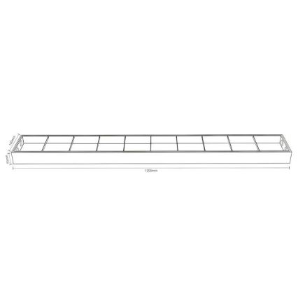 Fénycsöves lámpa T8 2xG13/18W/230V 120 cm fekete