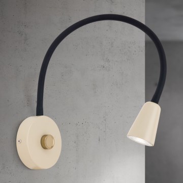 Fényerőszabályozható, állítható fali olvasólámpa DOTTY 1xGU10/10W/230V bézs/fekete