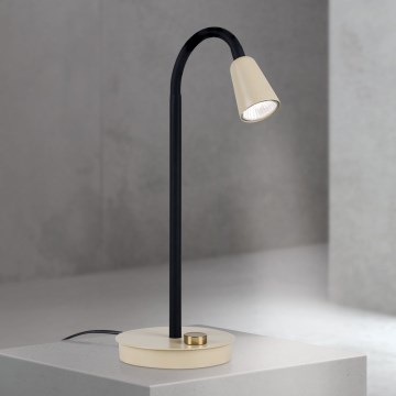 Fényerőszabályozható, flexibilis asztali lámpa DOTTY 1xGU10/10W/230V, bézs/fekete