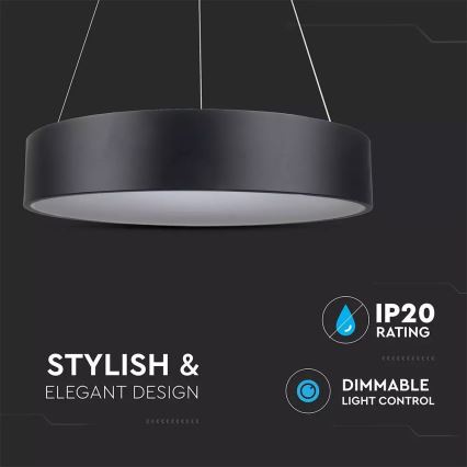 Fényerőszabályozható, kábeles LED csillár, LED/20W/230V