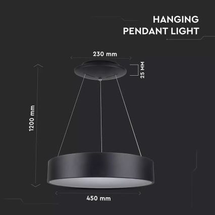 Fényerőszabályozható, kábeles LED csillár, LED/20W/230V