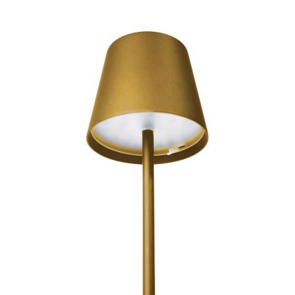 Dimmelhető kültéri, újratölthető LED asztali lámpa LED/4W/4000 mAh 3000/4000/5500K IP44 arany