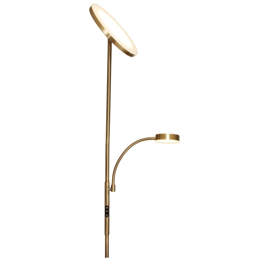 Dimmelhető LED állólámpa NORA LED/25W/230V 2200/3000/4000K + LED/5W 3000K aranyszínű + távirányító