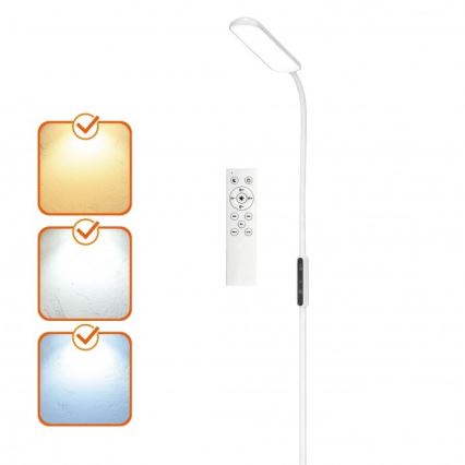 Dimmelhető LED állólámpa TEILO LED/10W/230V 3000/4000/6500K fehér + távirányítóval