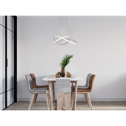 LED fényerőszabályozható csillár zsinóron LED/85W/230V 3000-6500K átm. 60 cm + távirányító