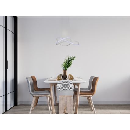 LED fényerőszabályozható csillár zsinóron LED/85W/230V 3000-6500K átm. 60 cm + távirányító