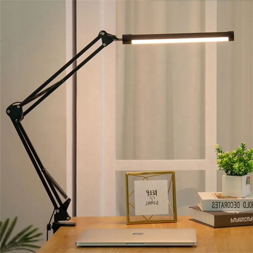 LED dimmelhető, érintésvezérelt, hajlítható csipeszes asztali lámpa LED/10W/5/230V 3000/4000/6000K fekete