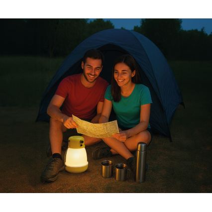 LED dimmelhető hordozható újratölthető lámpa powerbank funkcióval LUMINA MINIO LED/5V 1800 mAh IP44 sárga