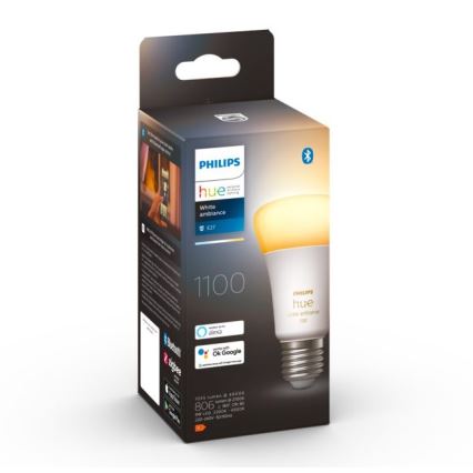 Fényerőszabályozható LED izzó Philips Hue WHITE AMBIANCE E27/8W/230V 2200-6500K
