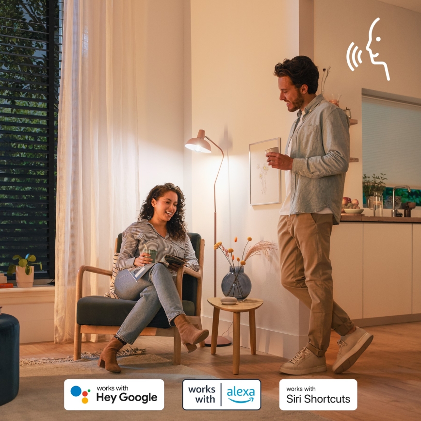 LED RGB dimmelhető izzó Philips SMART P45 E14/4,9W/230V 2200-6500K CRI 90