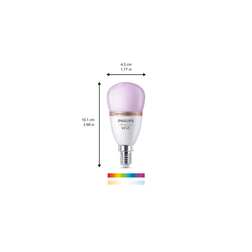 LED RGB dimmelhető izzó Philips SMART P45 E14/4,9W/230V 2200-6500K CRI 90