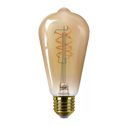 Fényerőszabályozható LED izzó VINTAGE Philips ST64 E27/7,3W/230V 2200K CRI 90