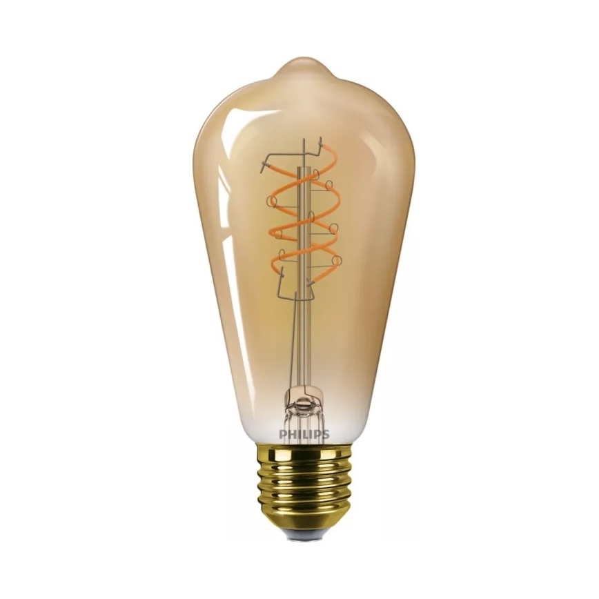 Fényerőszabályozható LED izzó VINTAGE Philips ST64 E27/7,3W/230V 2200K CRI 90