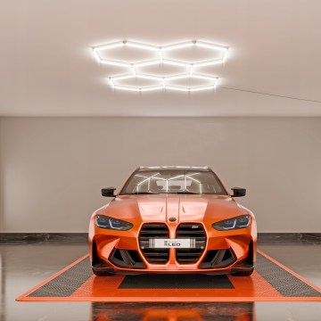 Fényerőszabályozható LED mennyezeti lámpa HEXAGON LED/192W/85-265V 5000K 160x221 cm CRI 90 IP54 fehér