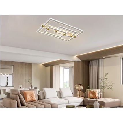 Fényerőszabályozható LED mennyezeti lámpa LED/280W/230V 3000-6500K + távirányító
