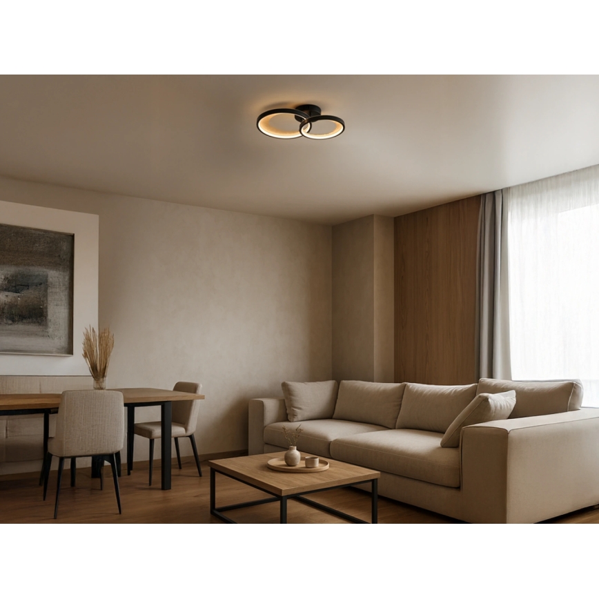 Fényerőszabályozható LED mennyezeti lámpa LED/35W/230V 3000-6500K + távirányító