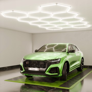 Fényerőszabályozható LED mennyezeti lámpatest HEXAGON LED/570W/85-265V 5000K 522x298 cm CRI 90 IP54 fehér