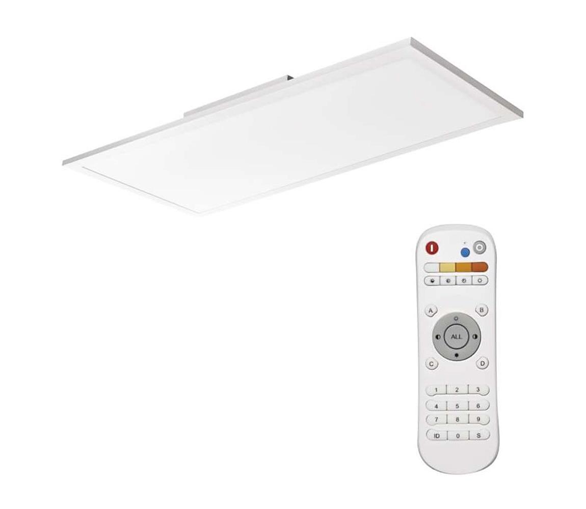 Fényerőszabályozható LED mennyezeti lámpatest LED/25W/230V + távirányító, téglalap alakú, 2700K
