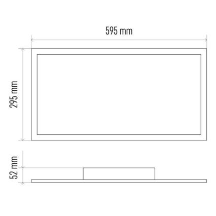 Fényerőszabályozható mennyezeti LED lámpatest 25W/230V 2700K-6000K + távirányító