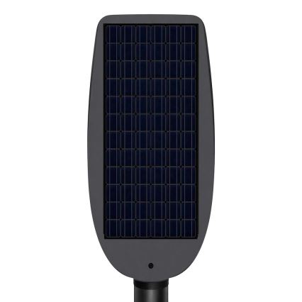 LED Dimmelhető napelemes utcai lámpa érzékelővel VENICE LED/200W/3,2V 12000 mAh IP65 fekete + távirányító