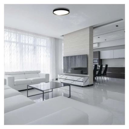 LED Fényerőszabályozható mennyezeti lámpatest ILVI LED/45W/230V 2700-6500K átm. 50 cm fekete/sárgaréz + távirányító