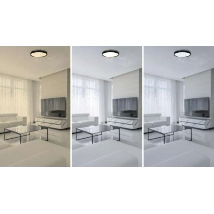 LED Fényerőszabályozható mennyezeti lámpatest ILVI LED/45W/230V 2700-6500K átm. 50 cm fekete/sárgaréz + távirányító
