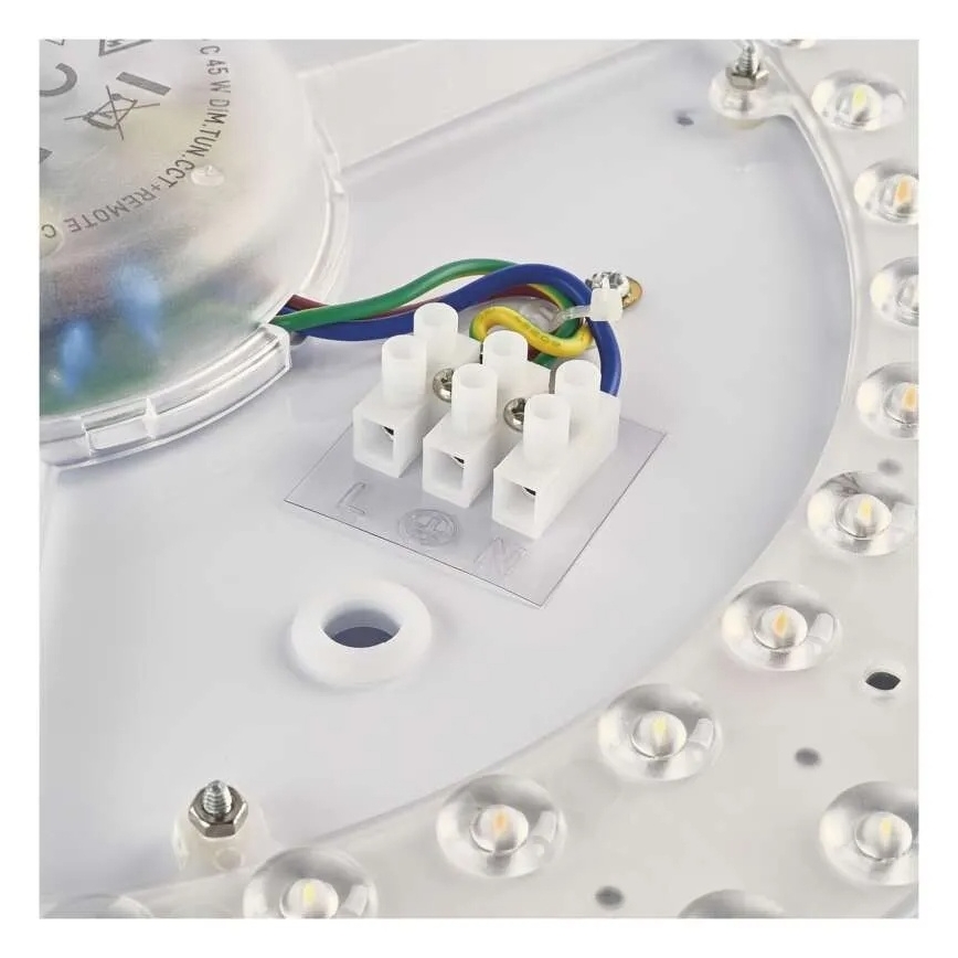 LED Fényerőszabályozható mennyezeti lámpatest ILVI LED/45W/230V 2700-6500K átm. 50 cm fekete/sárgaréz + távirányító