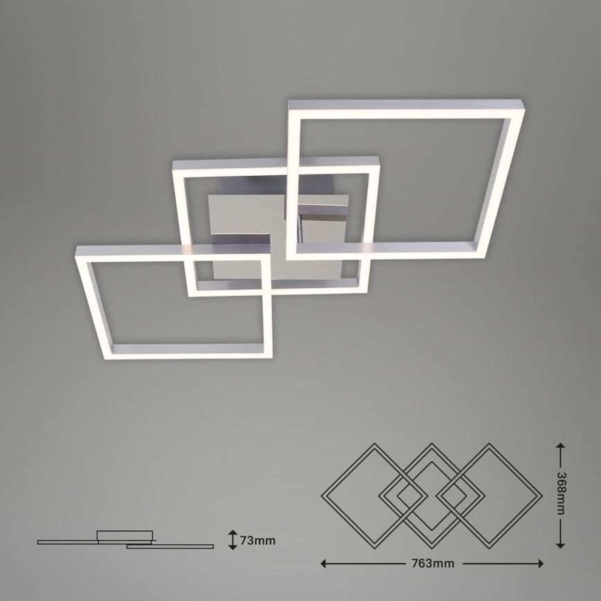 Fényerőszabályozható mennyezeti LED lámpatest LED/36W/230V 3000K matt króm