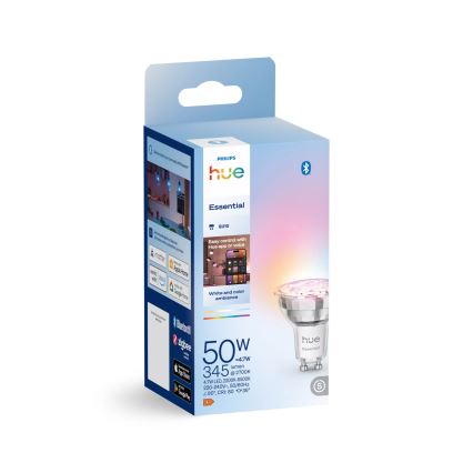 LED dimmelhető izzó Philips Hue White And Color Ambiance Essential GU10, 4,7 W, 230 V, 2200–6500 K
