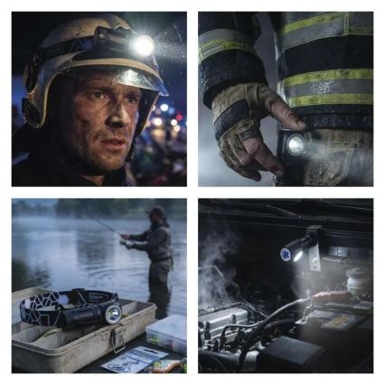 Fényerőszabályozható, újratölthető LED fejlámpa/800 mAh 3,7V