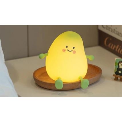 Fényerőszabályozható, újratölthető LED gyerek éjszakai lámpa LED/1W/5V 3000K 800 mAh mangó