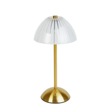 LED fényerőszabályozható újratölthető asztali lámpa PARIS LED/2W/5V 2700K/4000K/6500K 800 mAh arany