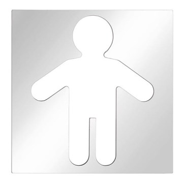 Férfi ikon 12x12 cm rozsdamentes acél/ezüstszínű