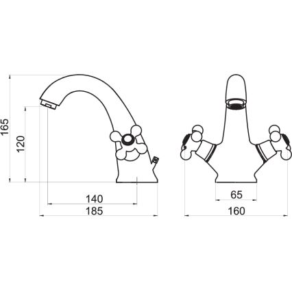 FERRO - ANTICA bronz mosdócsaptelep