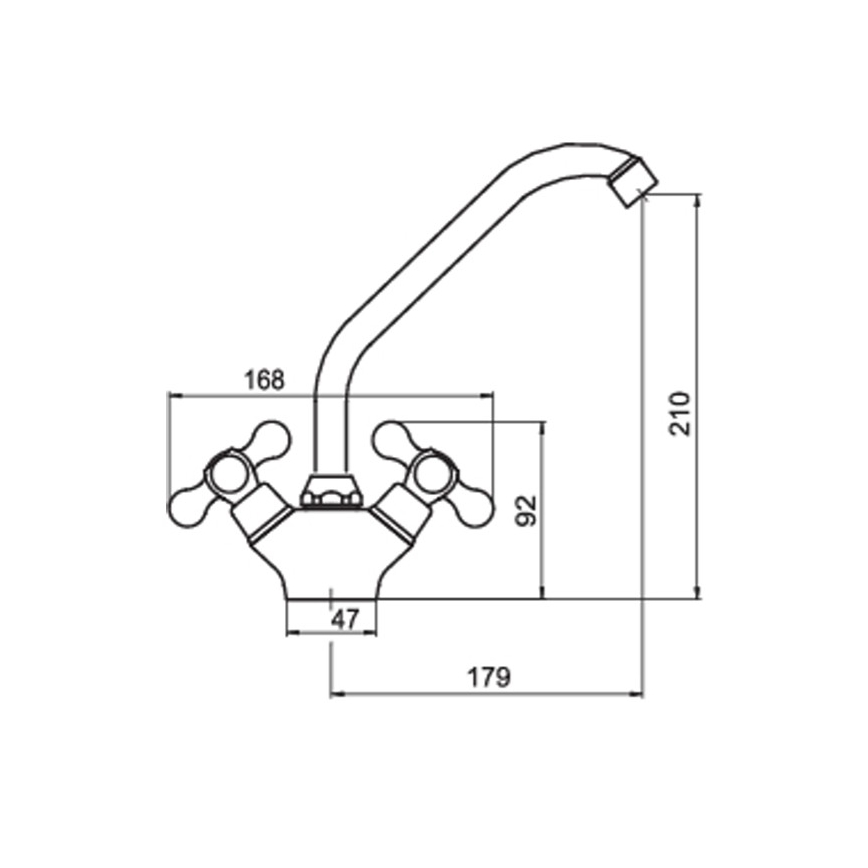 FERRO - ANTICA mosogató csaptelep, bronz