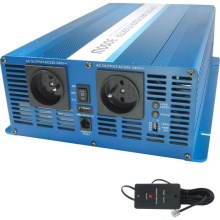 Feszültség átalakító 3000W/12V/230V + vezetékes távirányító
