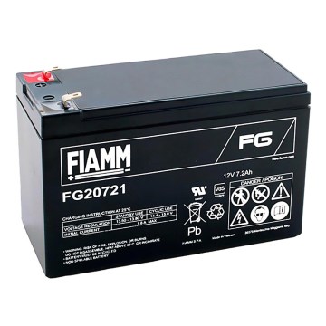 Fiamm FG20721 - Ólom akkumulátor 12V/7,2Ah/faston 4,7mm