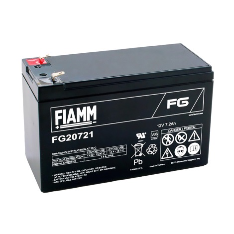 Fiamm FG20721 - Ólom akkumulátor 12V/7,2Ah/faston 4,7mm