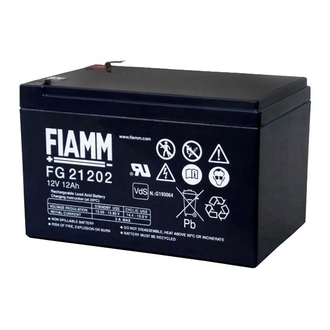Fiamm FG21202 - Ólomakumlátor 12V/12Ah/faston 6,3mm