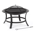 Fieldmann - Hordozható tábortűzgyűrű ráccsal á. 74 cm