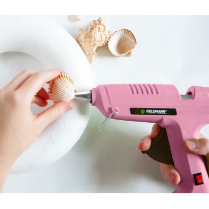 Fieldmann - Ragasztópisztoly 100W/230V rózsaszín