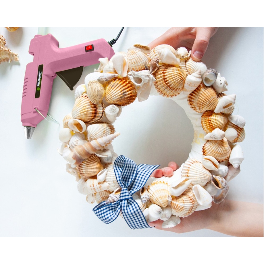 Fieldmann - Ragasztópisztoly 100W/230V rózsaszín