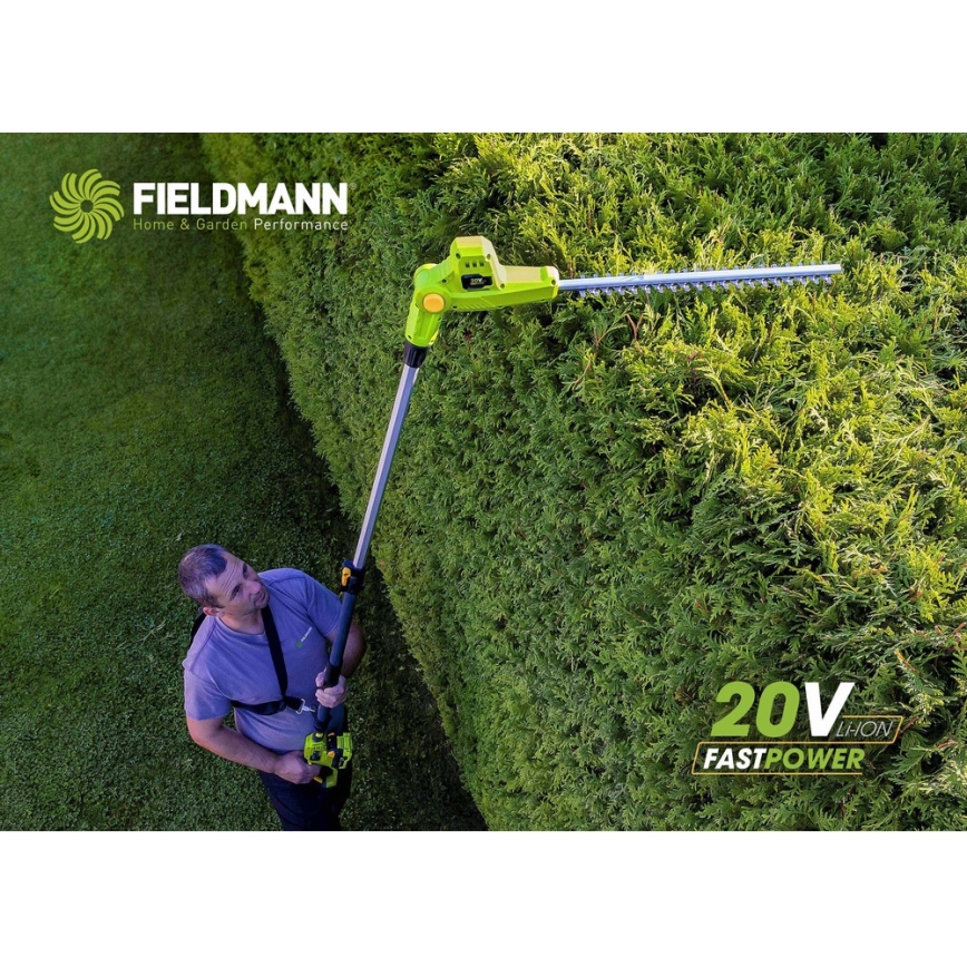 Fieldmann - Vezeték nélküli teleszkópos sövényolló 20V