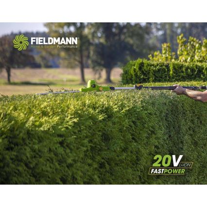 Fieldmann - Vezeték nélküli teleszkópos sövényolló 20V