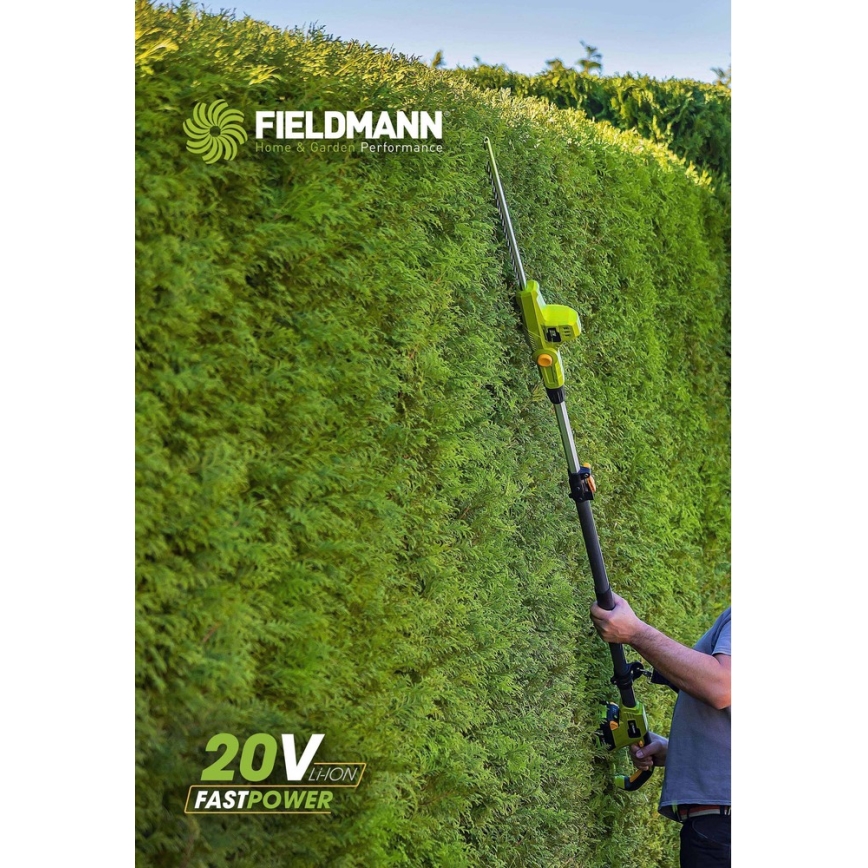 Fieldmann - Vezeték nélküli teleszkópos sövényolló 20V
