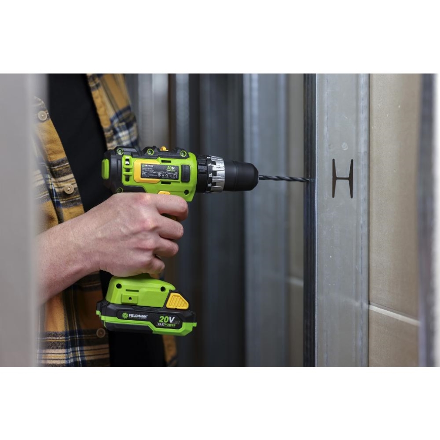 Fieldmann - Vezeték nélküli ütvefúró 20V