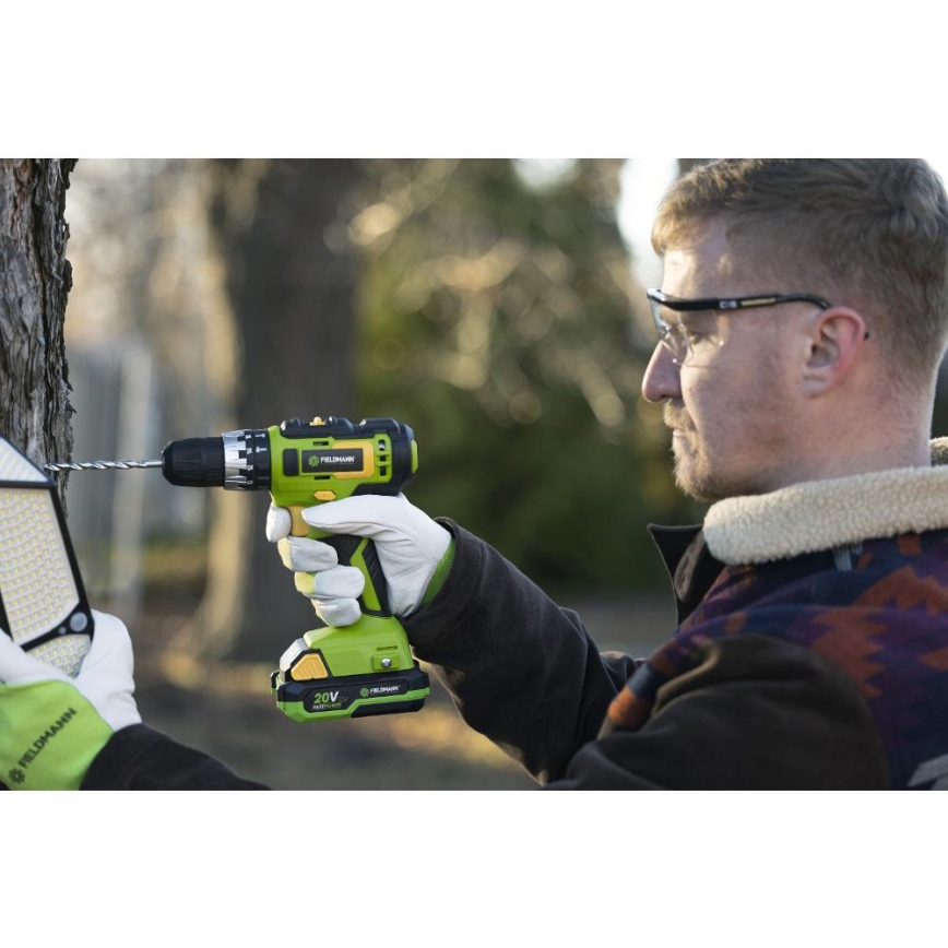 Fieldmann - Vezeték nélküli ütvefúró 20V