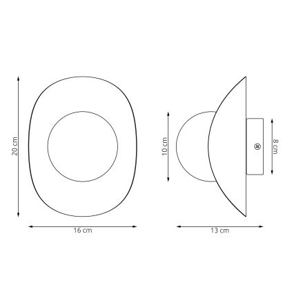 FIERO fali lámpa 1xG9/8W/230V fekete