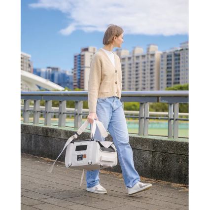 Fikago - Utazási hordtáska kutyáknak és macskáknak TRUFFLE Creamy Cloud