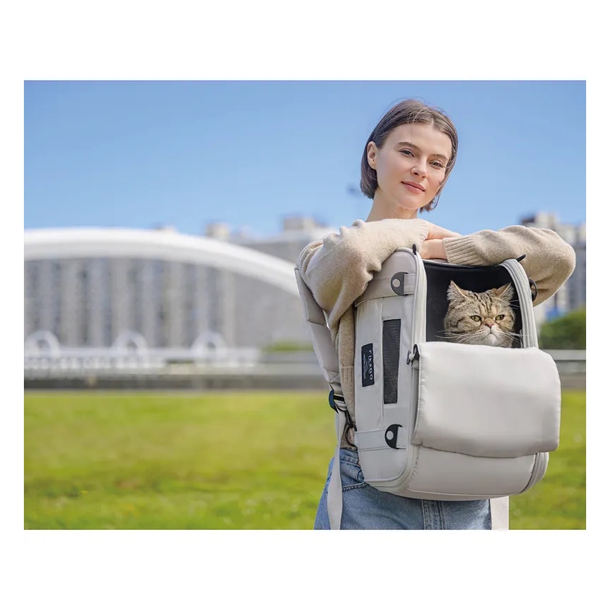 Fikago - Utazási hordtáska kutyáknak és macskáknak TRUFFLE Grey